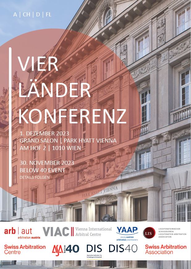 Save the Date - Vierländerkonferenz - 1.12.2023 